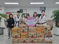 행복한i 화남태권도 스포츠짐, 달성군에 라면 1100개 기탁