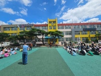 영주 풍기초등학교, 합동 소방 훈련 진행