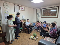 포항시 장량동, 중복맞이 경로당 방문