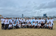 포항지역 7개교 고교 동기생, 영일대 해변서 연합 봉사활동