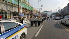 영광경찰서 교통안전 거리 캠페인