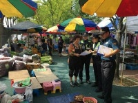 상무지구대, 재래시장서 강·절도 예방 홍보활동