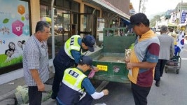 주암파출소, 수확철 농기계 교통사고예방 활동