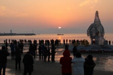 보성 율포솔밭해변의 일출