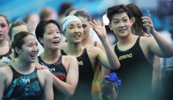 여자 계영 800m 도쿄 올림픽 티켓 확보