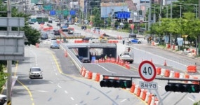전면개통 앞둔 농성 지하차도
