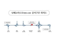남해고속도로 남순천 톨게이트 부근 교통제한