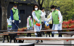 코로나19 방역하는 광주 북구