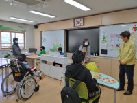 나주교육청, 원격수업 이화학교 방문 격려
