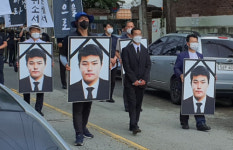 [김재순씨 영결식] 70일만의 퇴근길, 아버지는 숨죽여 울었다