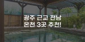 [무잇슈] 가족과 함께 추운 겨울날 가기 좋은 전남 온천여행 명소 3곳
