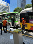 전남대병원 앞 오거리서 시내버스끼리 추돌, 무슨 일?