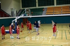 보은에서 고양오리온스 프로농구팀 전지훈련