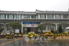 목천읍사무소 주차장 국화전시회