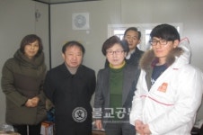 이춘숙 교육원장, 구제역 거점소독소 방문