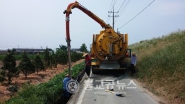 청주하수처리장 하수도 준설작업 실시