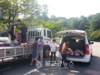 동남구보건소, 정신보건시설 기탁된 쌀 전달