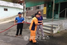 금산소방서, 호스릴 소화전 점검 교육