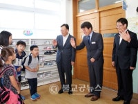 신발장 보급으로 등굣길 훨씬 편해졌다