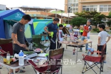 오창초, 아빠와 함께하는 앞뜰야영
