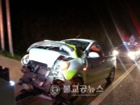 금산소방서, 금성면 농공단내 3중추돌 사고