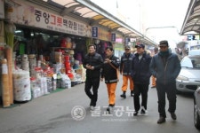 김상현 증평소방서장 전통시장 현장확인