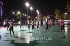 천안시, 야간건강체조 실시