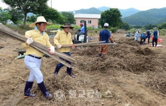 라승용 농촌진흥청장과 직원들 수해 영농현장 복구 활동 벌여