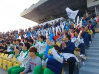 충주시민 서포터즈, 전국체전 경기장 달군다