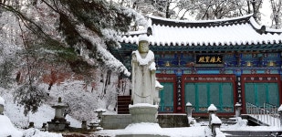 [포토뉴스] 중매사찰 옥천 대성사 첫 눈