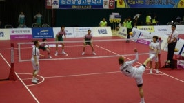 보은군에서 제19회 전국 남ㆍ여 종별 세팍타크로대회 열려