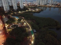 청주오송호수공원 야간경관 개선으로 명소화