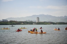 [포토뉴스]  속초 영랑호 일원 카누무료 체험행사