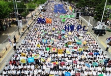 HWPL 대전충청지부, 평화의 답을 바라며 걷기행진!