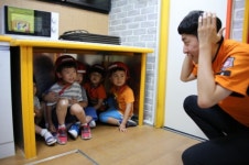 옥천 삼양유치원 소방안전체험교육 실시