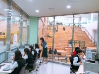 청수도서관에서 자유학기제 수업 실시