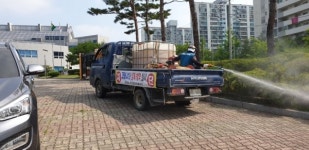 옥천읍행정복지센터, 코로나19 대응 민관 합동 방역 실시