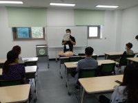 청주오창호수도서관, 자동심장충격기 교육