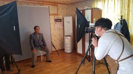 증평정보고 학생들 경로당 장수사진 봉사활동