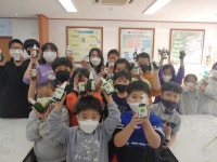 옥천 청성초 학생회, 방역용품 제작 지역사회에 기부