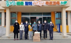 ㈜오창바로에이, 목도초에 마스크 2천3백여장 기부