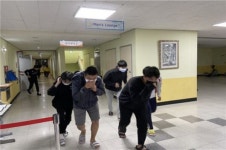 괴산오성중학교 기숙사, 야간화재대피훈련 및 소방점검