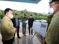 한범덕 청주시장, 도시계획도로 공사 현장 방문
