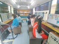 옥천 증약초대정분교장, 디지털 도서관 책이음버스에 타다!