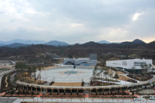 [포토뉴스] 하늘에서 본 영동군 복합문화예술회관