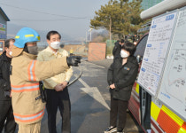 조길형 충주시장, 클린센터 화재현장 확인