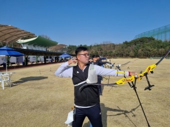 청주시청 김우진, 2022 양궁 국가대표1차 평가전 1위
