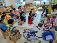죽향초병설유치원, 찾아오는 자전거 안전교육 실시