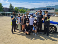 영동서, 용화초교 학교폭력 예방 캠페인 및 경찰 체험 실시