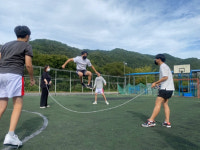 옥천중학교 1학년 야영 실시